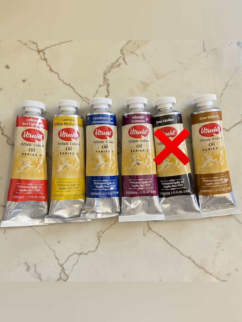Utrecht Artist Oil Lot - 5 Tubes